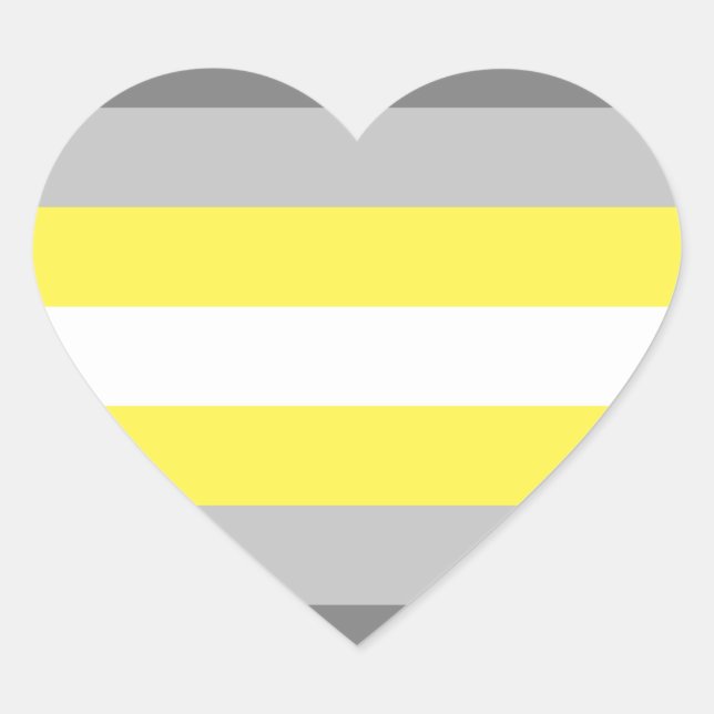 Demigender Pride Flag Heart Sticker (Front)