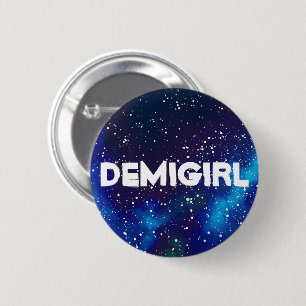 Demigirl Customisable Galaxy Identity 6 Cm Round Badge