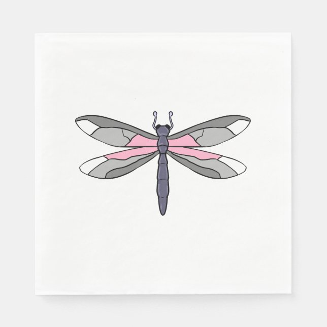 Demigirl Dragonfly Demigirl Pride Napkin (Front)