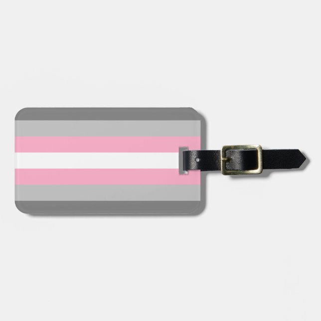 Demigirl Flag Personalised Luggage Tag (Front Horizontal)
