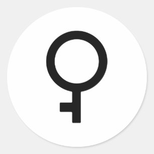 Demigirl Gender Symbol Classic Round Sticker