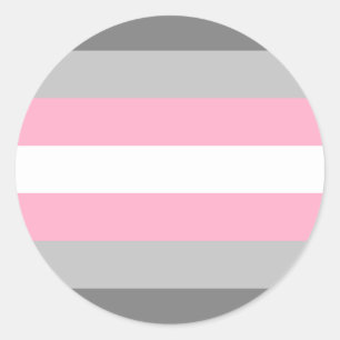Demigirl Pride Flag Classic Round Sticker