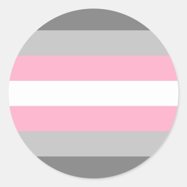 Demigirl Pride Flag Classic Round Sticker (Front)