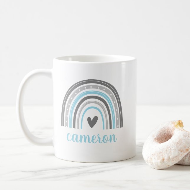 Demiguy Rainbow Personalised Coffee Mug (With Donut)