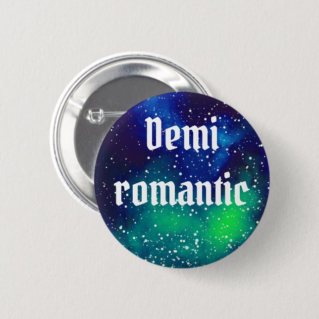 Demiromantic Customisable Galaxy Identity 6 Cm Round Badge (Front & Back)