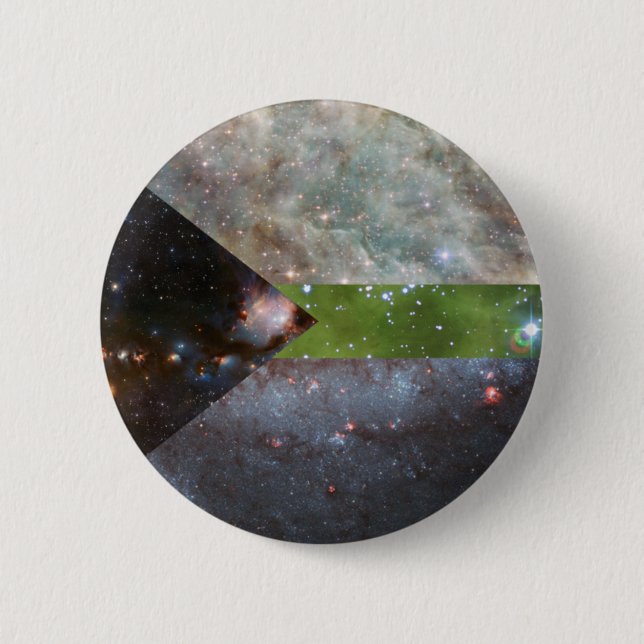 Demiromantic nebula flag pin (Front)