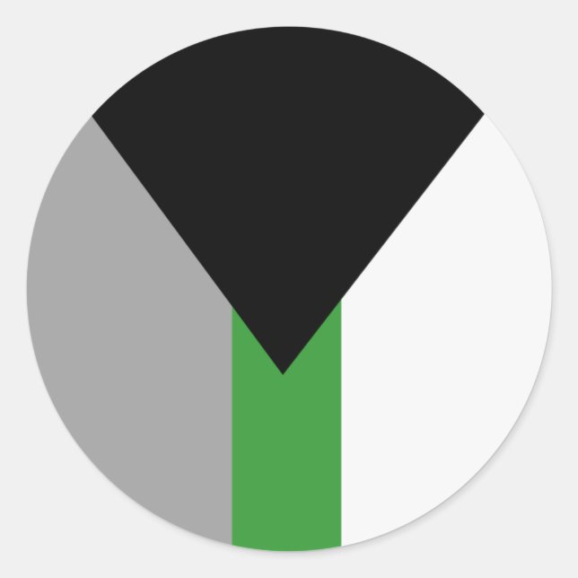 Demiromantic Pride Flag Classic Round Sticker (Front)