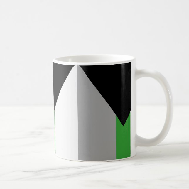 Demiromantic Pride Flag Coffee Mug (Right)