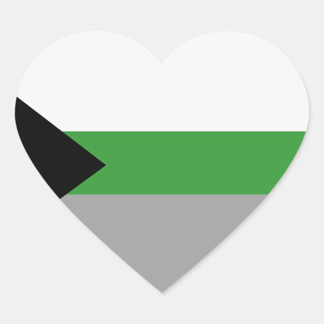 Demiromantic Pride Heart Sticker (Front)