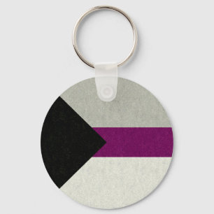 Demisexual Flag Key Ring