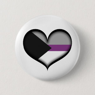 Demisexual Heart 6 Cm Round Badge
