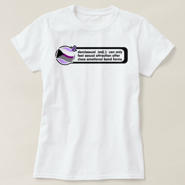 Demisexual Pop-Up Definition Shirt (Design Front)