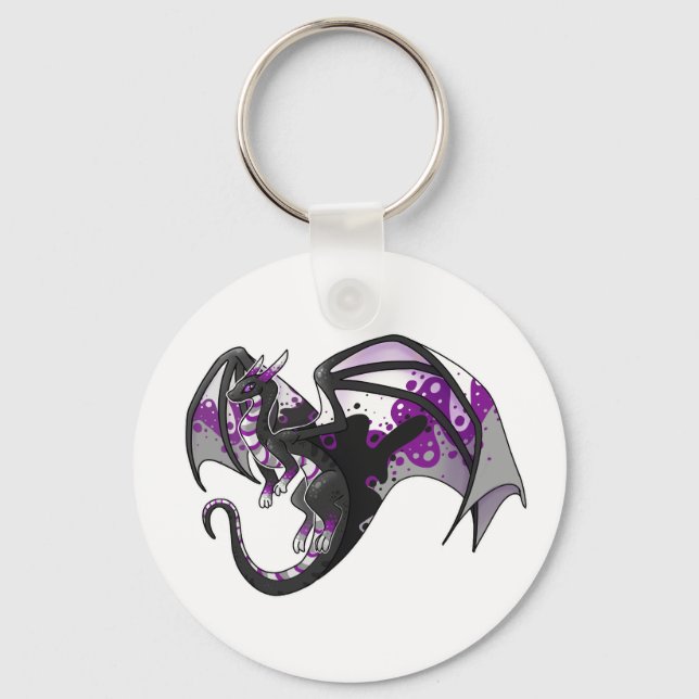 Demisexual Pride Dragon Key Ring (Front)