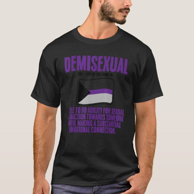 Demisexual Pride Flag Definition T-Shirt (Front)