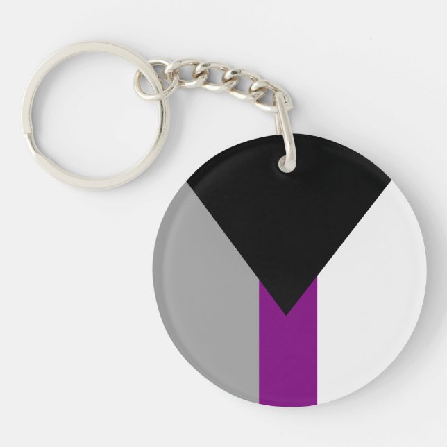 Demisexual Pride Flag Key Ring (Front)