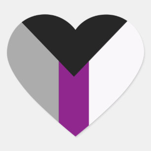 DEMISEXUAL PRIDE HEART STICKER