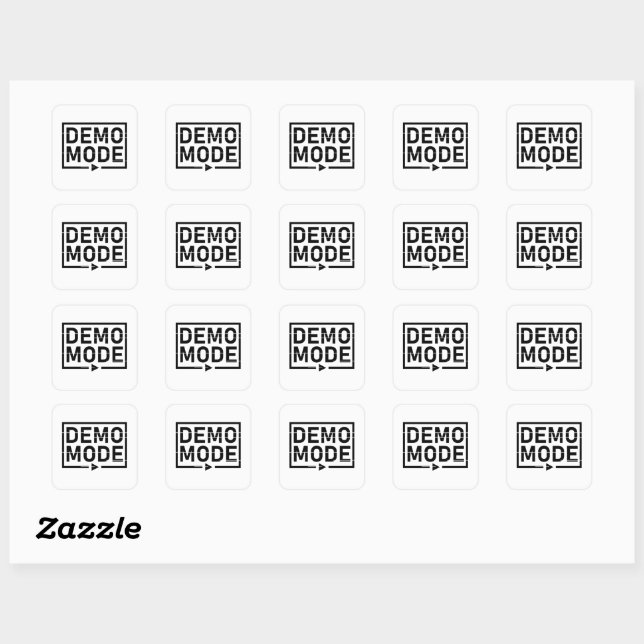 Demo Mode Audio V1 Square Sticker (Sheet)