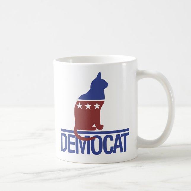 Democat funny cat coffee mug (Right)