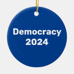 Democracy 2024 Presidential Election Ceramic Tree Decoration