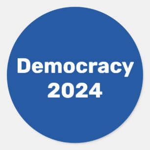 Democracy 2024 Presidential Election Classic Round Sticker