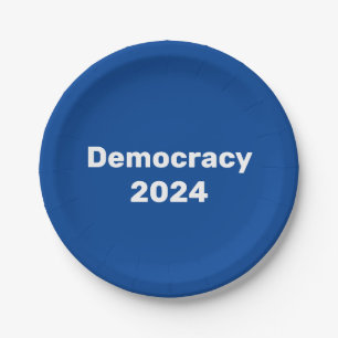 Democracy 2024 Presidential Election Paper Plate