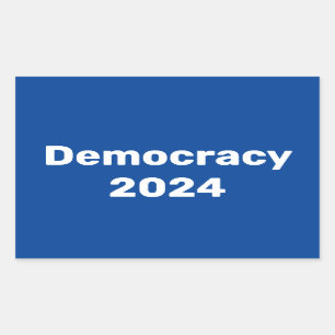 Democracy 2024 Presidential Election Rectangular Sticker