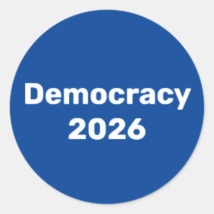 Democracy 2026 Midterm Election Classic Round Sticker