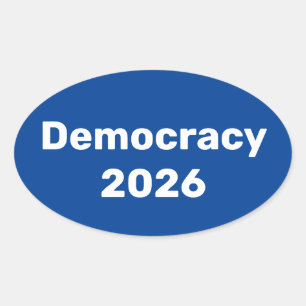 Democracy 2026 Midterm Election Oval Sticker