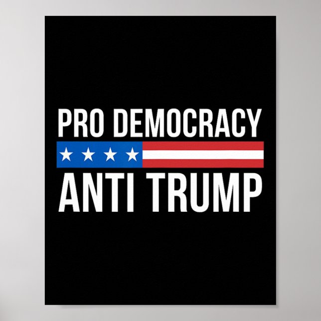 Democracy - Anti Trump -  Poster (Front)