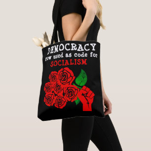 Democracy (black) Tote Bag