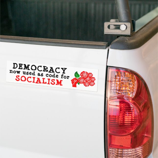 Democracy Bumper Sticker (On Truck)