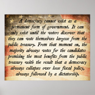 Democracy Cannot Exist Quote Poster