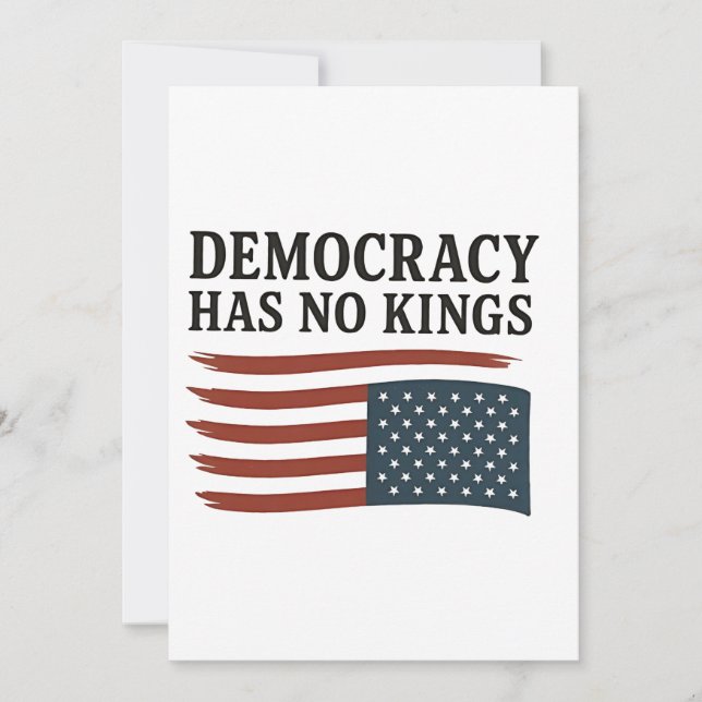 Democracy Has No King Anti Trump USA  Invitation (Front)