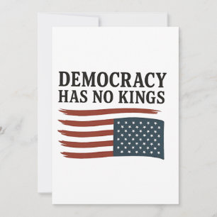 Democracy Has No King Anti Trump USA  Thank You Card