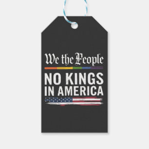 Democracy Has no King Librety Status USA Gift Tags