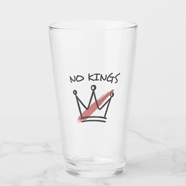 Democracy Has no King Librety Status USA  Glass (Front)