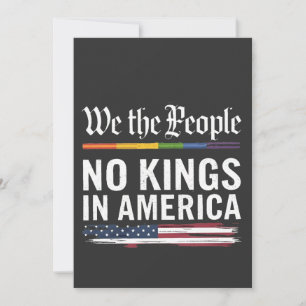 Democracy Has no King Librety Status USA Invitation