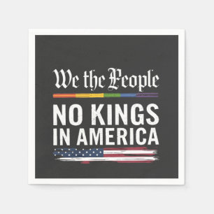Democracy Has no King Librety Status USA Napkin