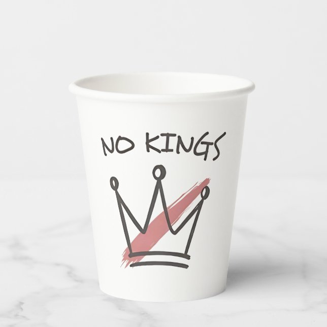 Democracy Has no King Librety Status USA  Paper Cups (Front)