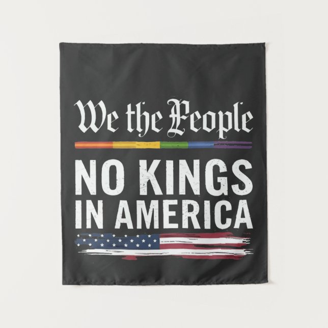 Democracy Has no King Librety Status USA  Tapestry (Front)