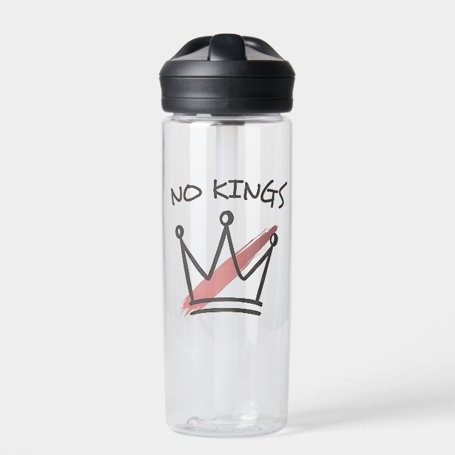 Democracy Has no King Librety Status USA  Water Bottle (Front)