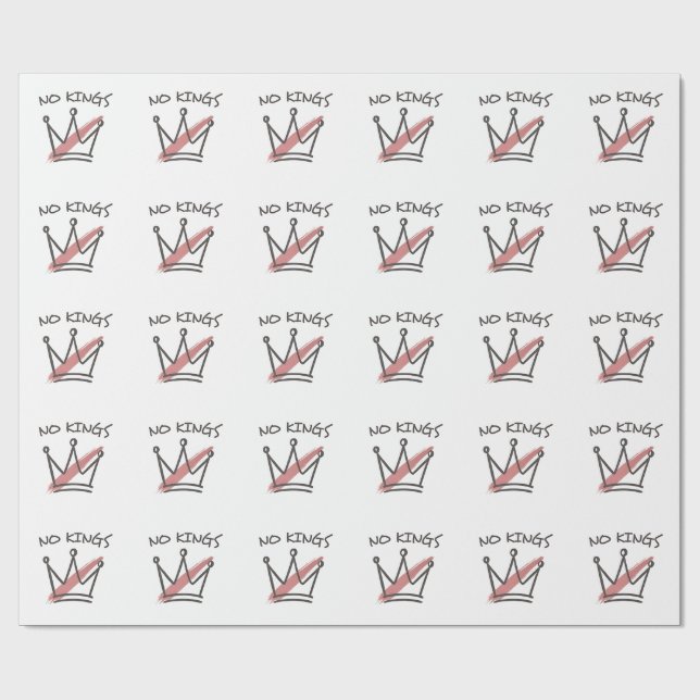 Democracy Has no King Librety Status USA  Wrapping Paper (Flat)