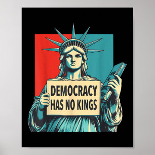 Democracy Has No Kings 4th Of July Statue Of Liber Poster