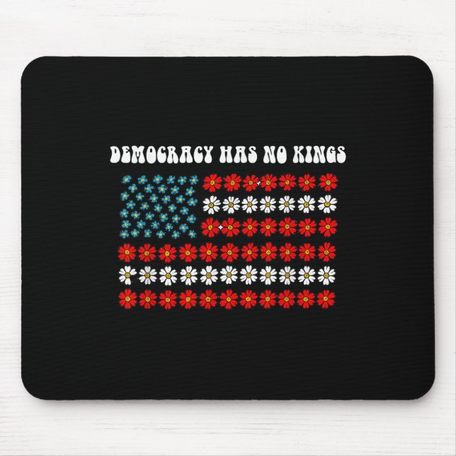 Democracy Has No Kings America Flag Design  Mouse Mat (Front)