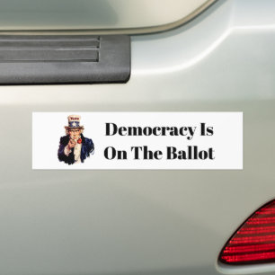 Democracy is on the Ballot 2026 Bumper Sticker