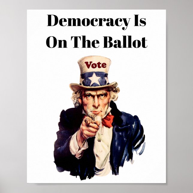 Democracy is on the Ballot 2026 Poster (Front)