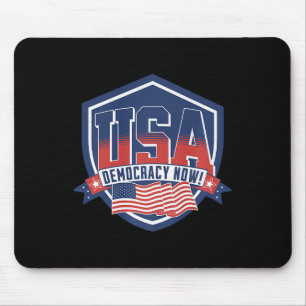 Democracy Now Vote Kamala Harris 2024 Democrat Usa Mouse Mat