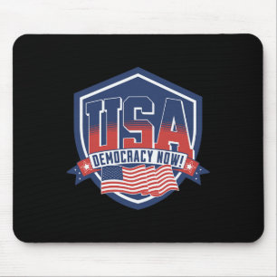 Democracy Now Vote Kamala Harris 2024 Democrat Usa Mouse Mat