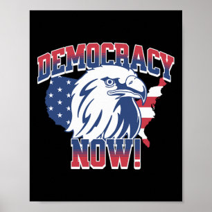 Democracy Now Vote Kamala Harris 2024 Democrat Usa Poster