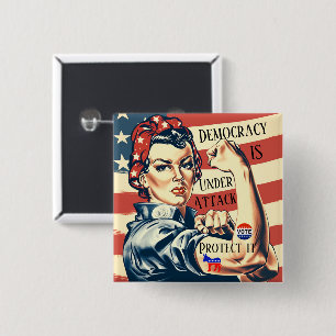 Democracy/ Protect It Button